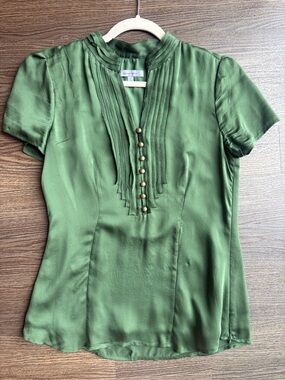 Classiques Entier Silk Button Front Blouse
